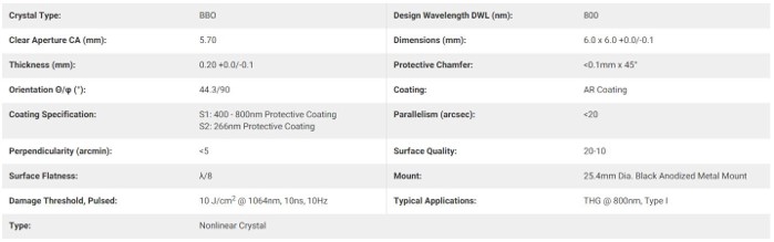 spec_6 x 6 x 0.2mm, 800nm THG, Type I BBO Nonlinear Crystal_1.jpg